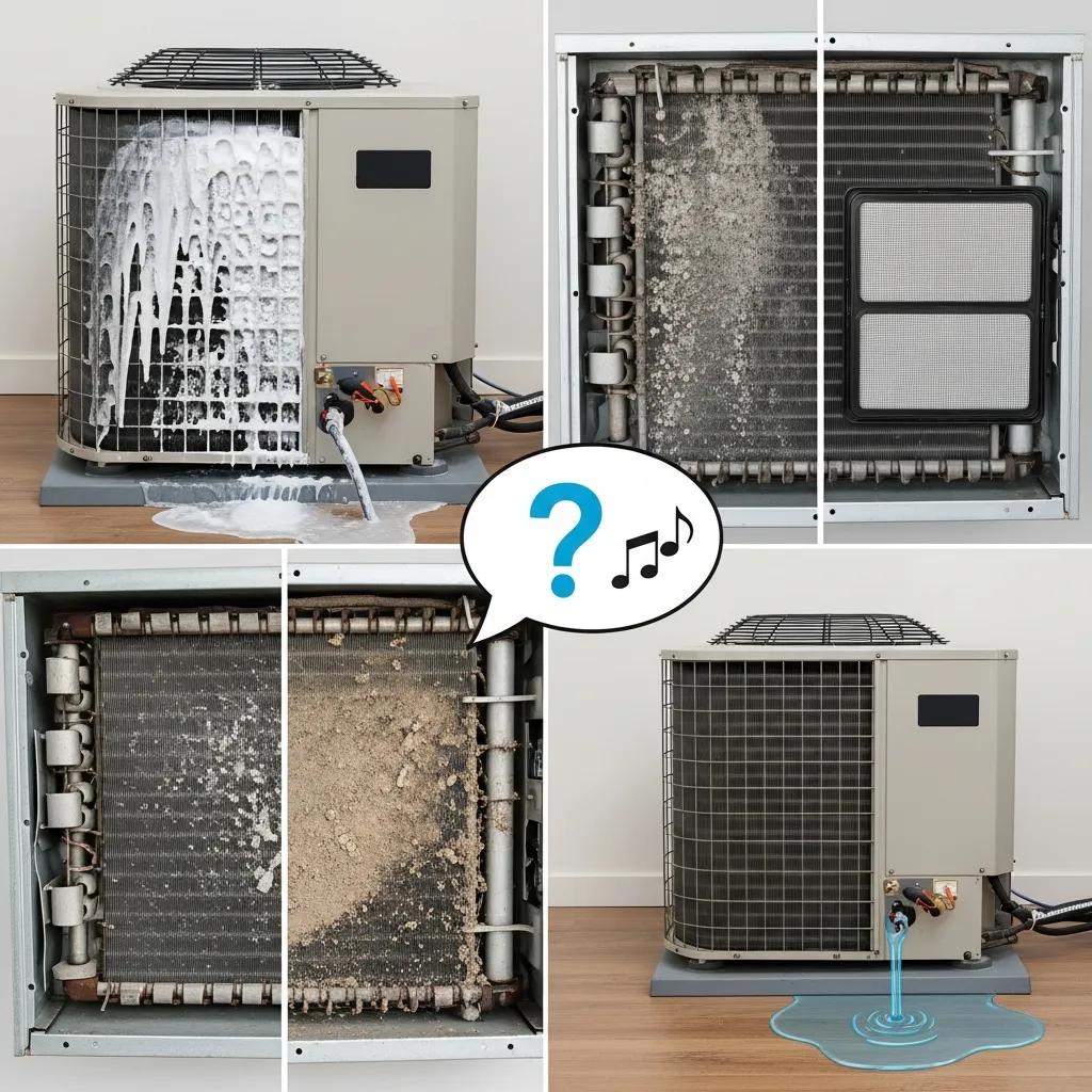 Typical residential AC issues: refrigerant leaks and dirty coils