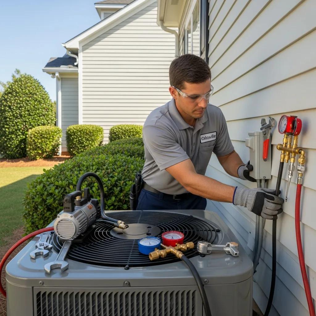 hvac technician installing an air conditioning unit in a greenville sc home 37753500 1cbd 4493 80e5 ea23c7deb240