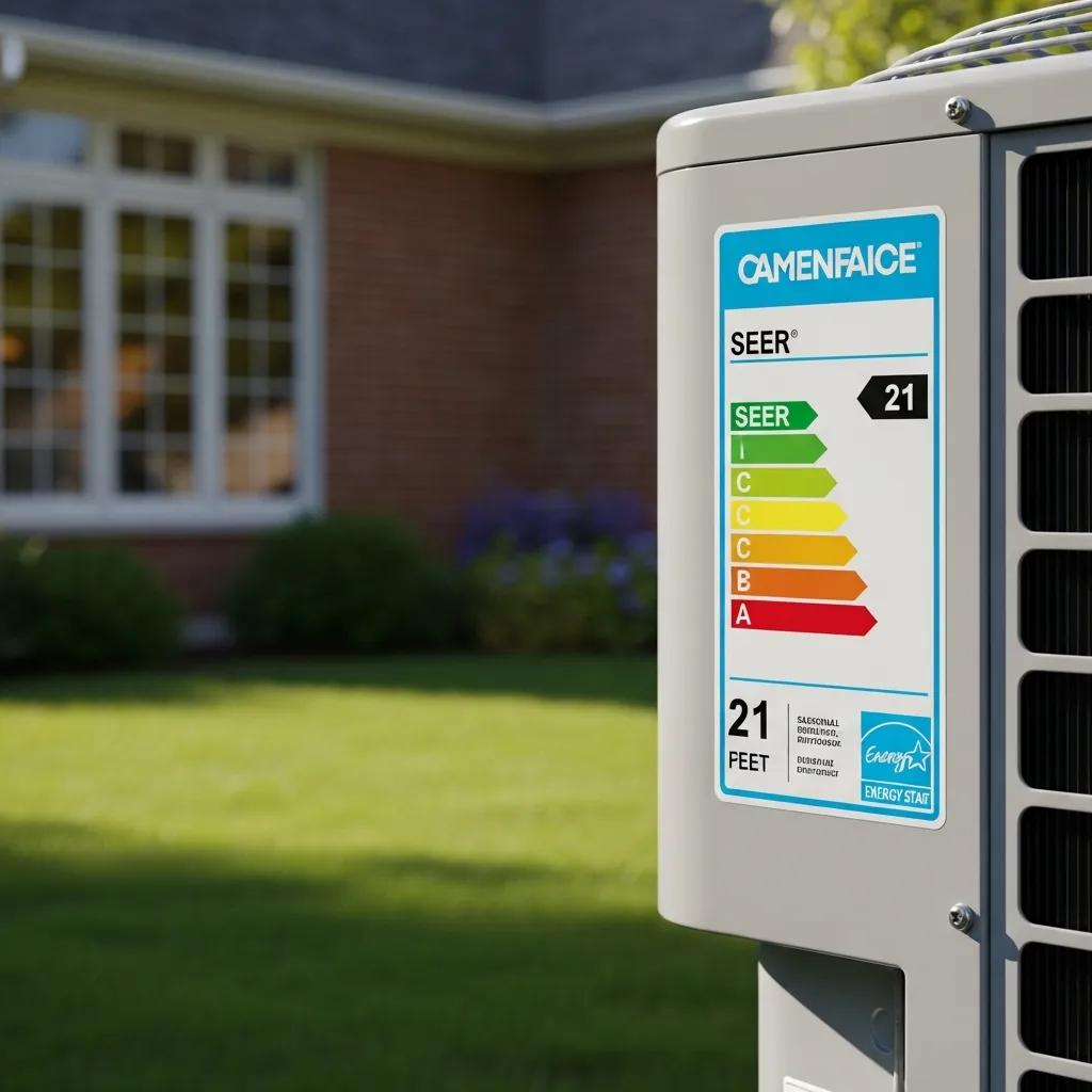 High-efficiency HVAC system showcasing energy efficiency rating