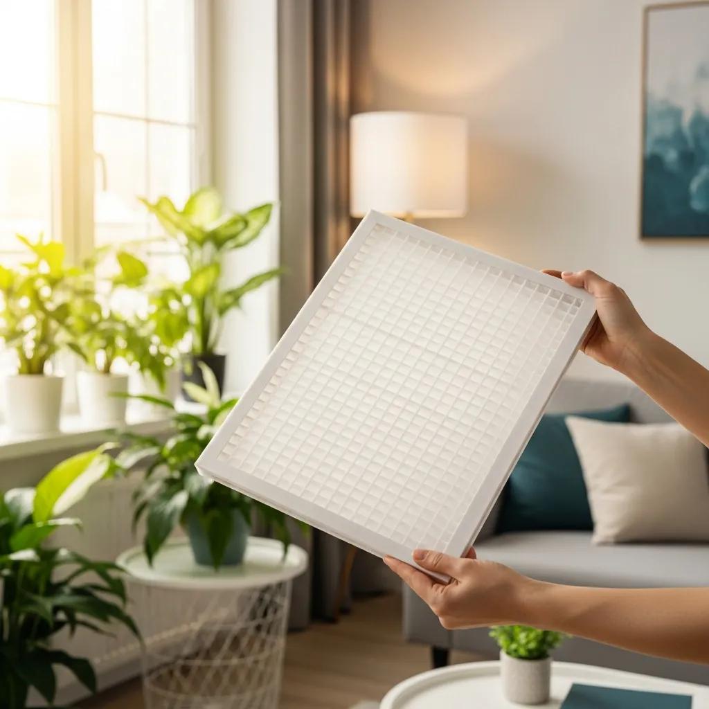 hvac air filter held in a bright home highlighting air quality importance 9530025f 3e48 4e71 97c1 506aeff0d6e7