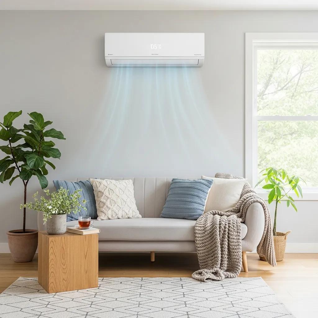 modern air conditioning unit in a bright living room illustrating comfort and energy efficiency 212b07ae 505f 4059 ace5 76ca38db8bed