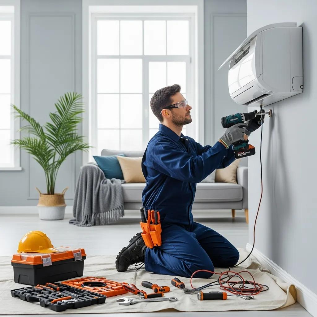 hvac technician installing air conditioning unit in a modern home 59830f72 5f8c 4651 abb3 e2606c514869