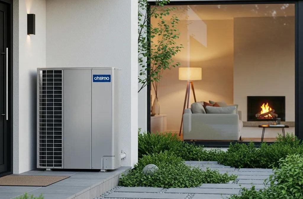 Modern HVAC system in a residential setting, highlighting home comfort and efficiency