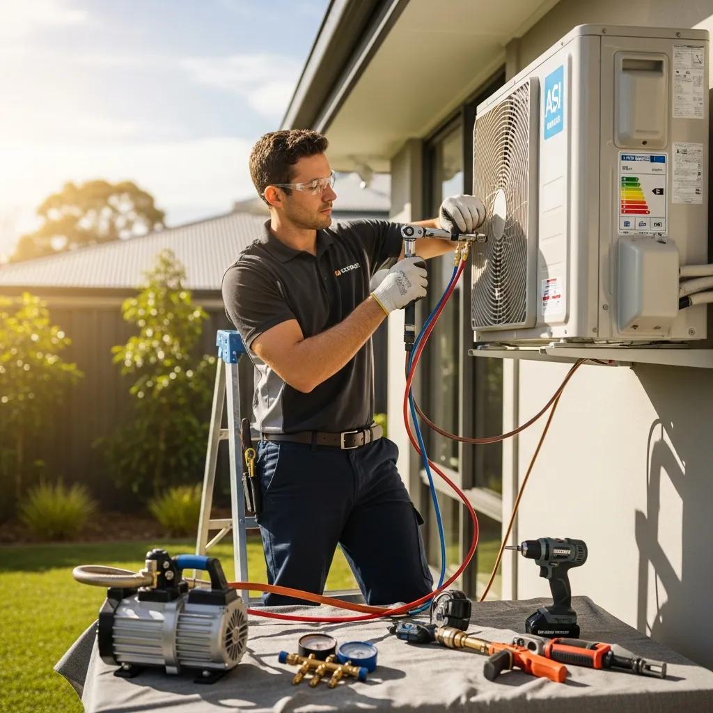 technician installing an air conditioning unit in a modern home highlighting comfort and energy efficiency faeb61ff 6a3d 43c9 8ba6 d6c909967337